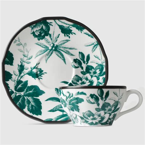 gucci tea cup and saucer|Herbarium teacup and saucer, double set .